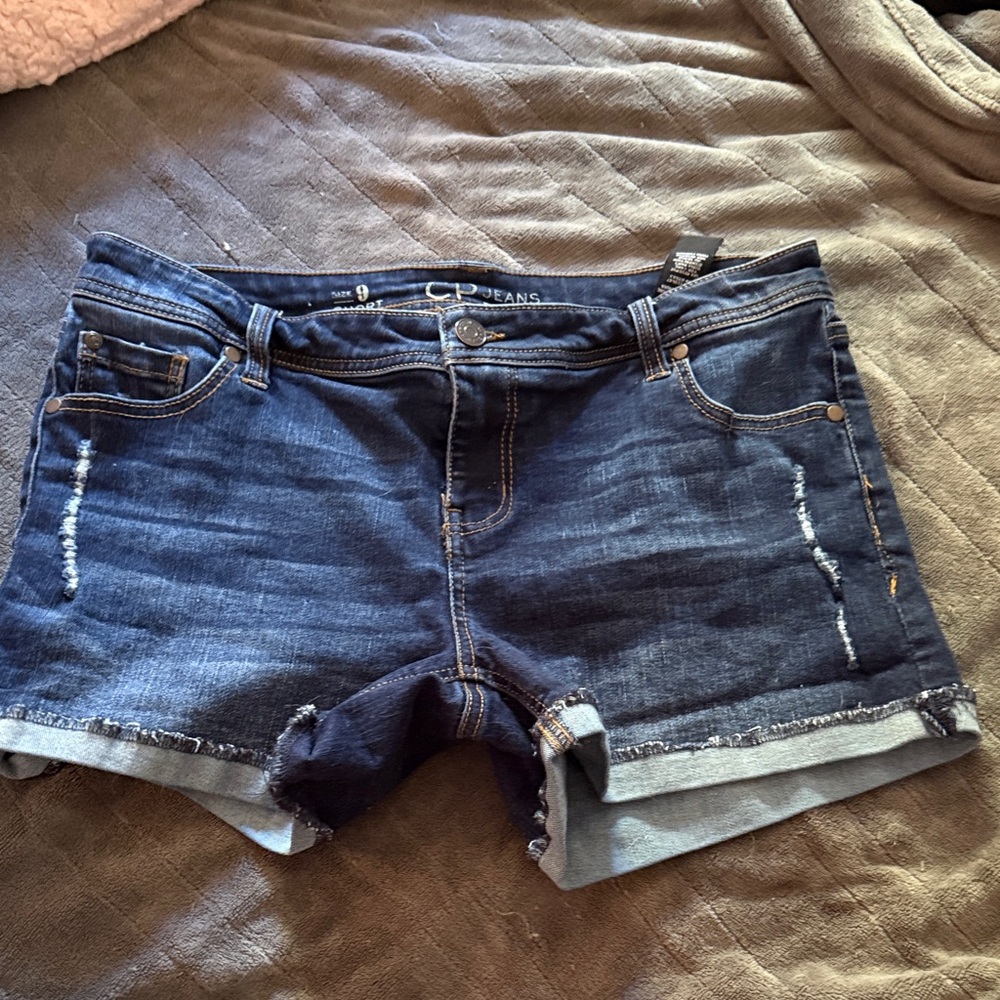 Women's Dark Blue Jean Shorts